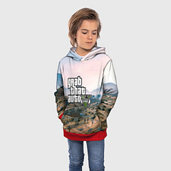 Толстовка-худи детская Grand Theft Auto 5, цвет: 3D-красный — фото 2
