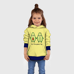 Толстовка-худи детская Авокадо, цвет: 3D-синий — фото 2