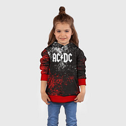 Толстовка-худи детская AC DC, цвет: 3D-красный — фото 2
