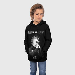 Толстовка-худи детская Король и Шут Анархия спина, цвет: 3D-черный — фото 2