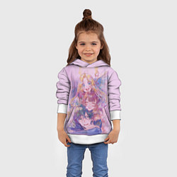 Толстовка-худи детская Raphtalia, цвет: 3D-белый — фото 2