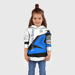Толстовка-худи детская Mercedes-Benz, цвет: 3D-белый — фото 2