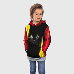 Толстовка-худи детская Грозовой кошак, цвет: 3D-меланж — фото 2