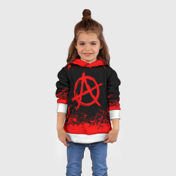 Толстовка-худи детская АНАРХИЯ, цвет: 3D-белый — фото 2