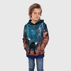 Толстовка-худи детская ЪУЪ Молнии, цвет: 3D-синий — фото 2