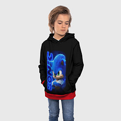 Толстовка-худи детская SONIC, цвет: 3D-красный — фото 2