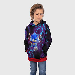 Толстовка-худи детская SONIC, цвет: 3D-красный — фото 2