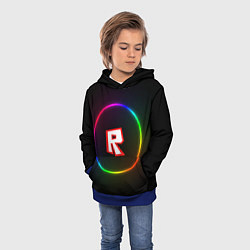 Толстовка-худи детская Roblox, цвет: 3D-синий — фото 2