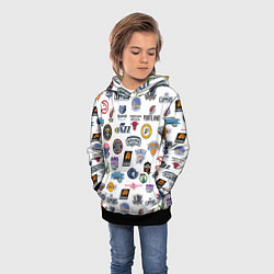 Толстовка-худи детская NBA Pattern, цвет: 3D-черный — фото 2