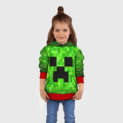 Толстовка-худи детская MINECRAFT, цвет: 3D-красный — фото 2