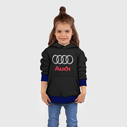 Толстовка-худи детская AUDI, цвет: 3D-синий — фото 2