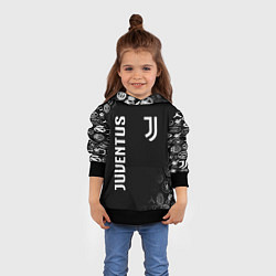 Толстовка-худи детская JUVENTUS, цвет: 3D-черный — фото 2