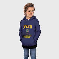 Толстовка-худи детская Бруклин 9-9 департамент NYPD, цвет: 3D-черный — фото 2
