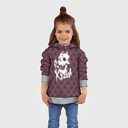 Толстовка-худи детская Killer Queen, цвет: 3D-меланж — фото 2