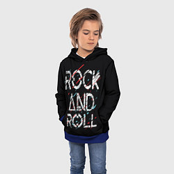 Толстовка-худи детская Rock And Roll, цвет: 3D-синий — фото 2