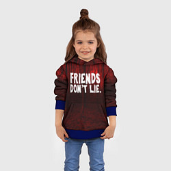 Толстовка-худи детская Друзья не лгут, цвет: 3D-синий — фото 2