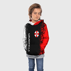 Толстовка-худи детская RESIDENT EVIL UMBRELLA, цвет: 3D-меланж — фото 2