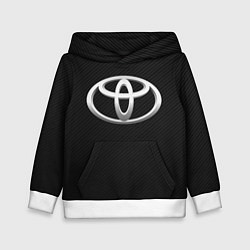 Толстовка-худи детская Toyota carbon, цвет: 3D-белый