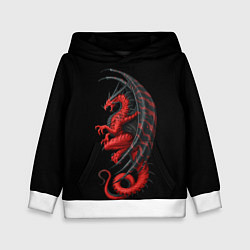 Толстовка-худи детская Red Dragon, цвет: 3D-белый