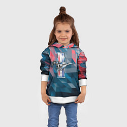 Толстовка-худи детская Ford Mustang, цвет: 3D-белый — фото 2