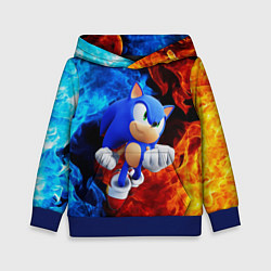 Толстовка-худи детская SONIC, цвет: 3D-синий