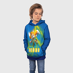 Толстовка-худи детская Sonic - Майлз Тейлз, цвет: 3D-синий — фото 2