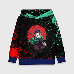 Толстовка-худи детская KIMETSU NO YAIBA, цвет: 3D-синий