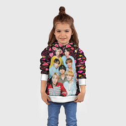Толстовка-худи детская I Love BTS, цвет: 3D-белый — фото 2