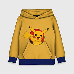 Толстовка-худи детская Pikachu, цвет: 3D-синий