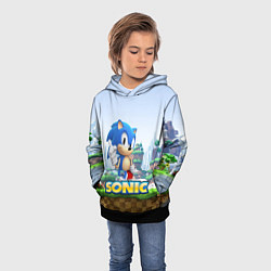 Толстовка-худи детская SEGA SONIC, цвет: 3D-черный — фото 2