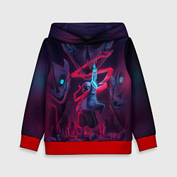 Толстовка-худи детская UNDERTALE, цвет: 3D-красный