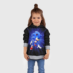 Толстовка-худи детская SONIC, цвет: 3D-меланж — фото 2