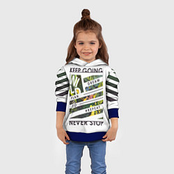 Толстовка-худи детская Off-White: Keep Going, цвет: 3D-синий — фото 2