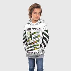 Толстовка-худи детская Off-White: Keep Going, цвет: 3D-меланж — фото 2