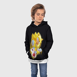 Толстовка-худи детская Sonic, цвет: 3D-белый — фото 2
