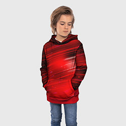 Толстовка-худи детская Красный свет, цвет: 3D-красный — фото 2