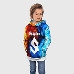 Толстовка-худи детская SABATON, цвет: 3D-белый — фото 2