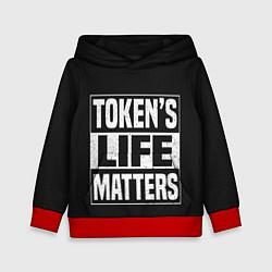 Толстовка-худи детская TOKENS LIFE MATTERS, цвет: 3D-красный