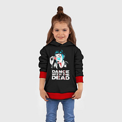 Толстовка-худи детская Dance with the dead, цвет: 3D-красный — фото 2