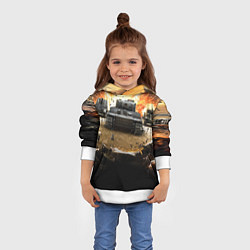 Толстовка-худи детская ТАНКИ, цвет: 3D-белый — фото 2
