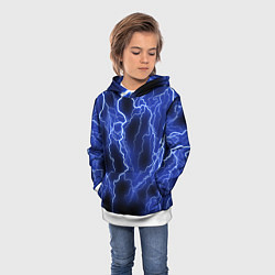 Толстовка-худи детская МОЛНИЯ NEON, цвет: 3D-белый — фото 2