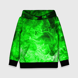 Детская толстовка ОГОНЬ GREEN NEON