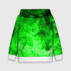 Детская толстовка ОГОНЬ GREEN NEON