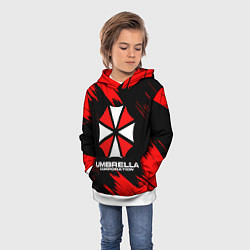 Толстовка-худи детская Umbrella Corporation, цвет: 3D-белый — фото 2