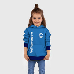 Толстовка-худи детская Volkswagen, цвет: 3D-синий — фото 2