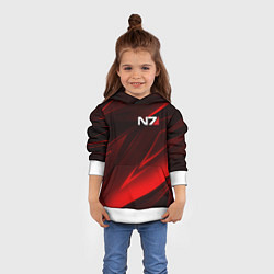 Толстовка-худи детская MASS EFFECT N7, цвет: 3D-белый — фото 2