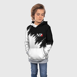 Толстовка-худи детская MASS EFFECT N7, цвет: 3D-меланж — фото 2