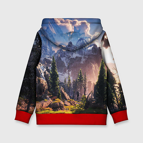 Детская толстовка Horizon Zero Dawn / 3D-Красный – фото 2