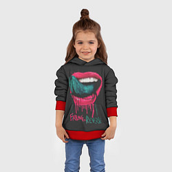 Толстовка-худи детская Falling in Reverse, цвет: 3D-красный — фото 2