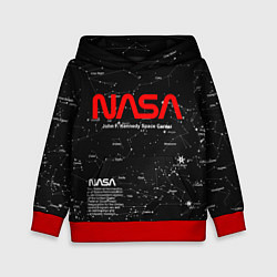 Толстовка-худи детская NASA, цвет: 3D-красный